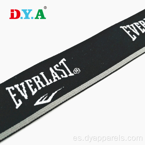 Jacquard elástica de la banda elástica superficie de 32 mm elastic en negro